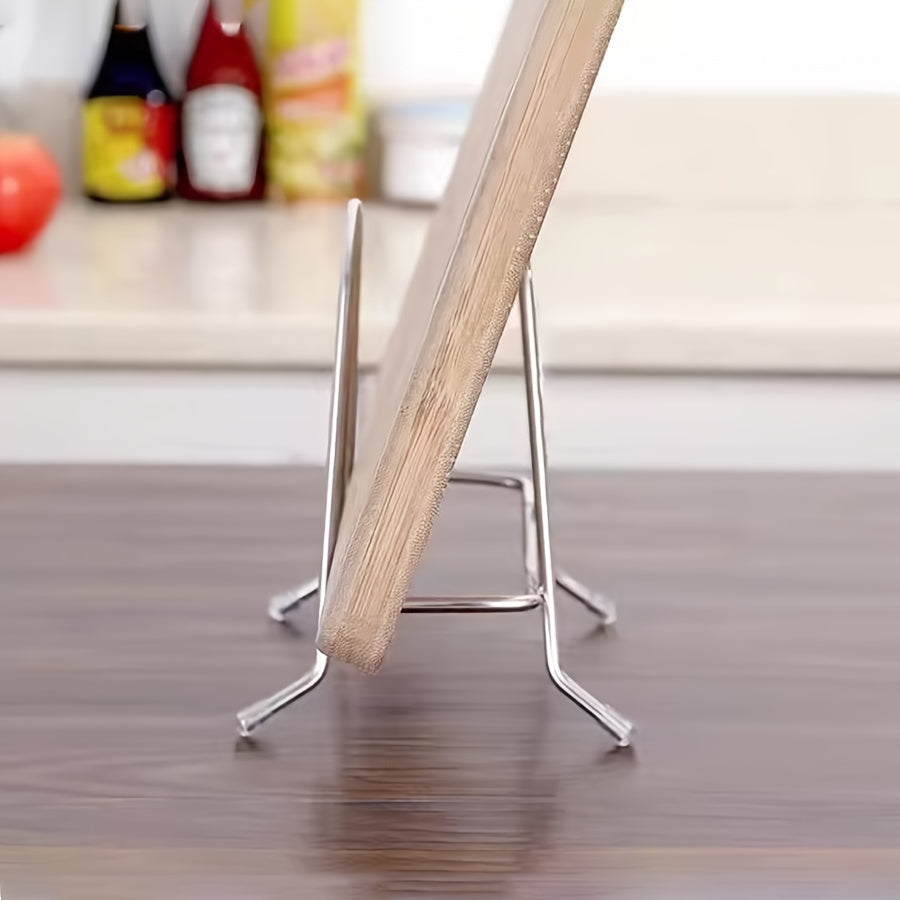 Organizador de soporte para tapas de cocina, cuchillos y tablas de cortar, acero inoxidable