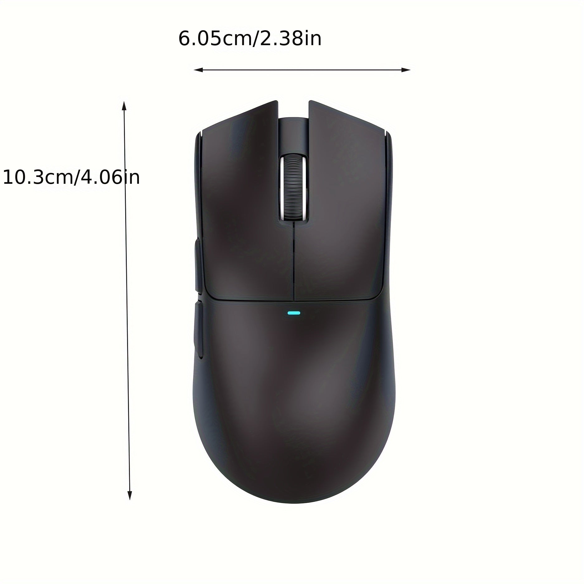 Ambidextrous Wireless Gaming Mouse with RGB Lights and PixArt PAW3311 Sensor