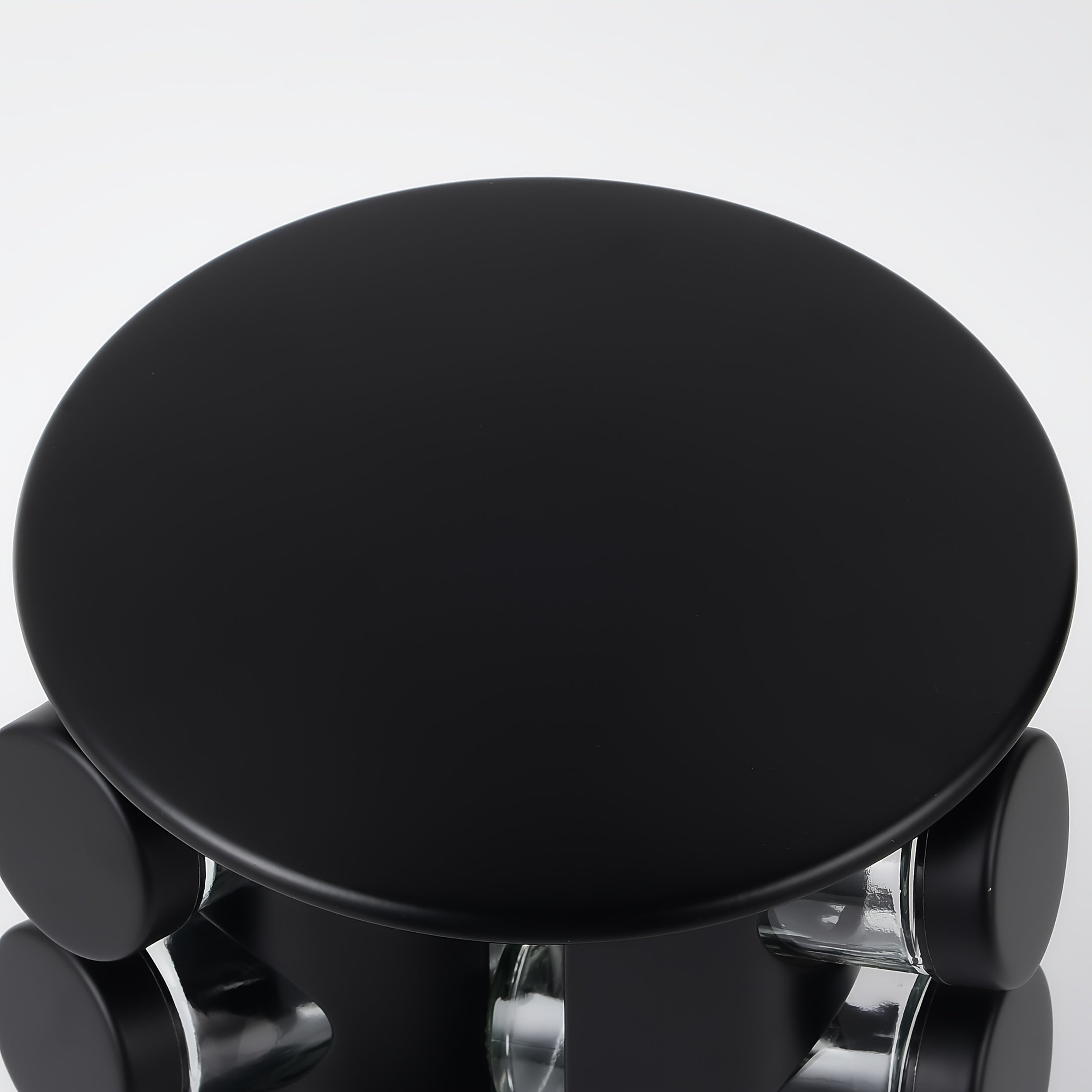 Golden Rotating Spice Jar Set with 9 Glass Jars and Revolving Storage Rack