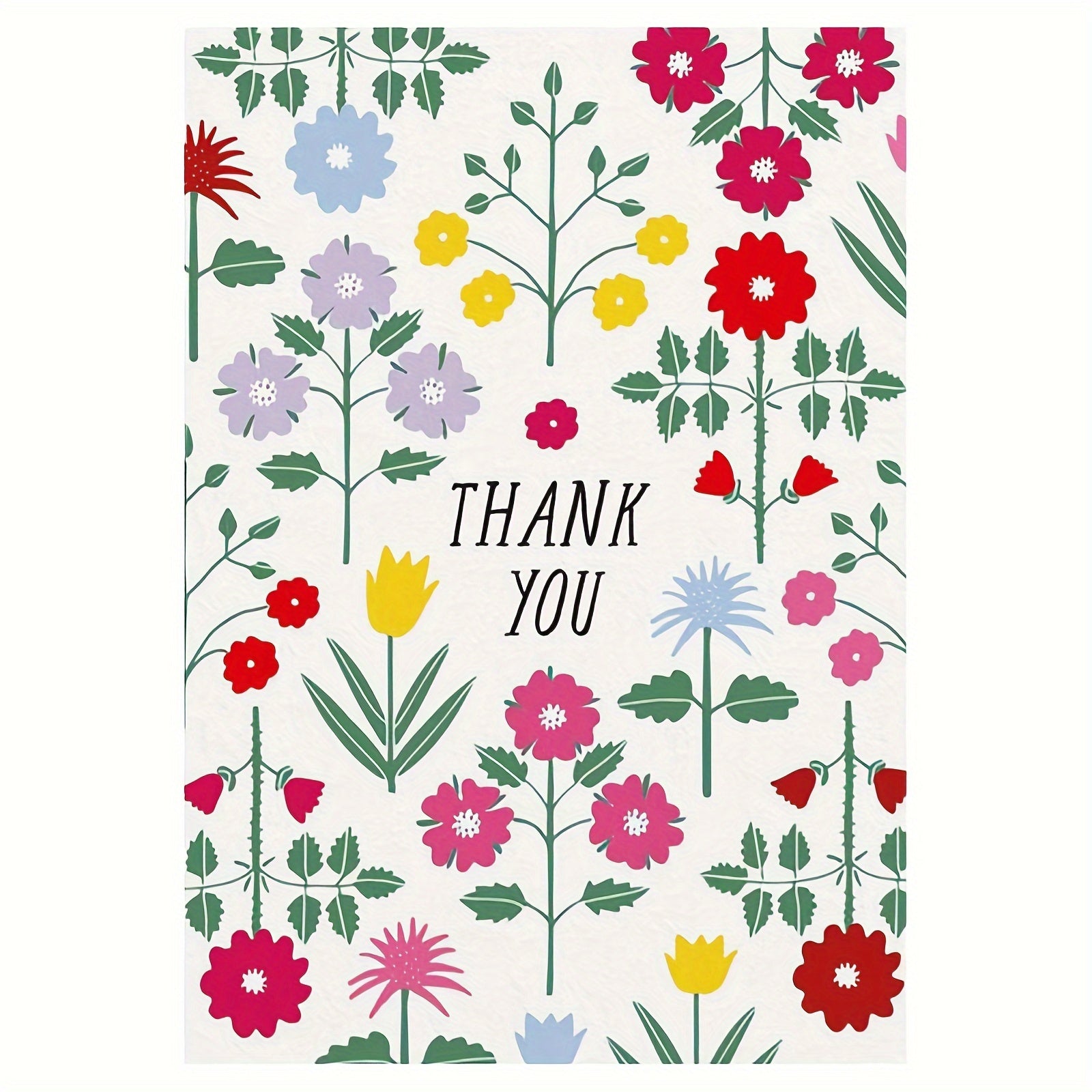 Flower Thank You Card for Birthdays Weddings and Events
