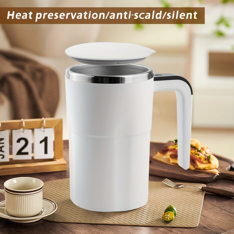 Avtomatik aralashtirish uchun qahva stakani, zanglamaydigan po'latdan, harorat ko'rsatkichi bilan