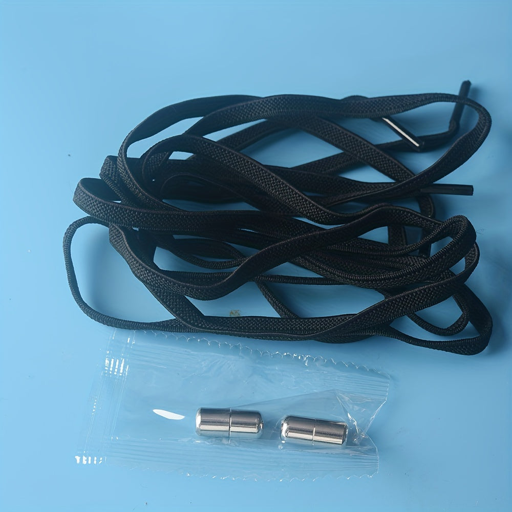 Unisex Elastic No-Tie Shoelaces With Buckles Replacement Lazy Laces