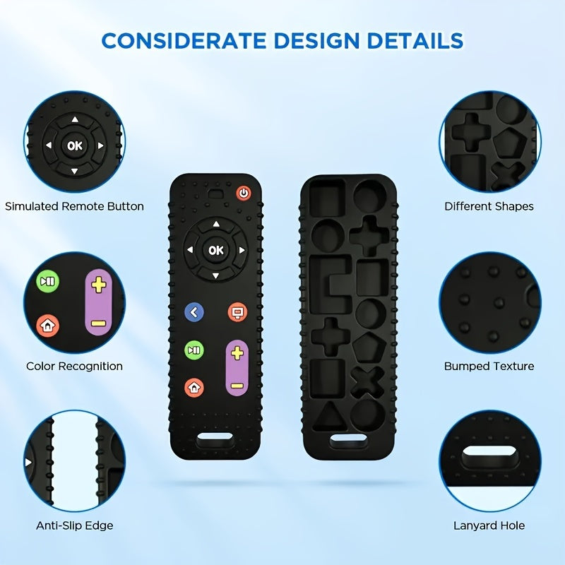 Kichkina tishlagich o'yinchoq to'plami Silikon yumshoq TV pulti va o'yin mashinasi ta'limiy o'yinchoq