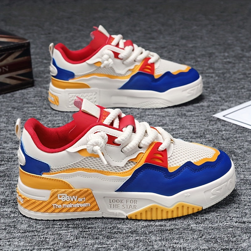 Men's Casual Shoes Breathable Fabric Low Top Non-Slip Lace-Up All-Season