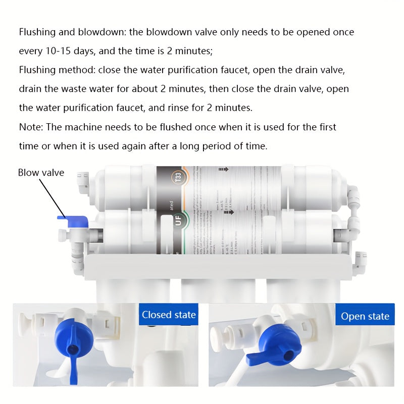 Uy Suv Tozalagich, Teskari Osmos bilan, To'g'ridan-to'g'ri Ichish Uchun Sof Suv Mashinasi, Oqava Suv Uchun Old Filtr, Qattiq Suvni Tozalovchi, Oila Gadjetlari - 1 Dona
