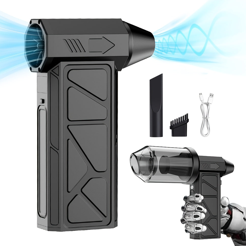 Portable High-Speed Turbo Fan USB Rechargeable with LED Display for Camping Outdoor