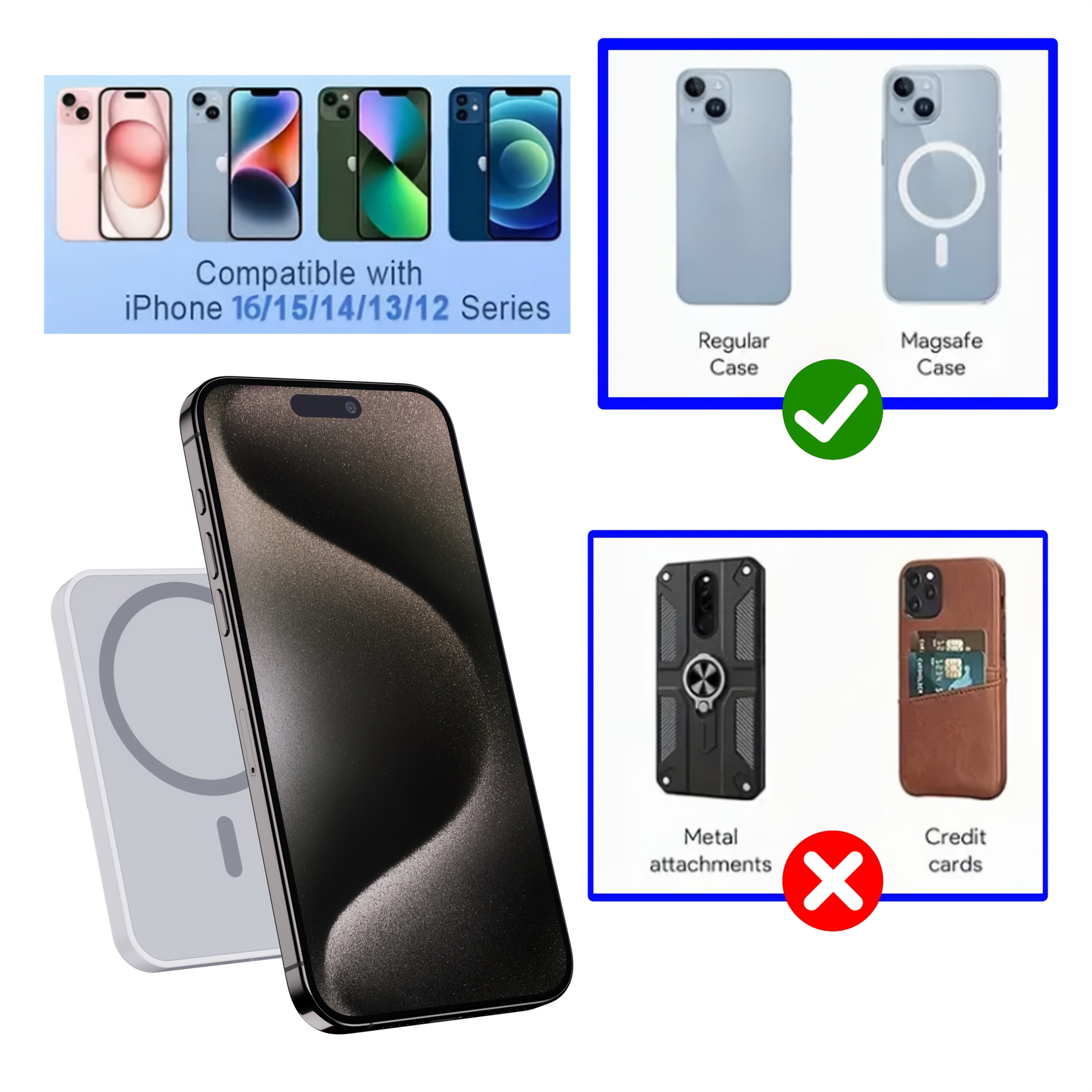 15W Wireless Car Charger Fast Charging USB Mount with Handheld Retrieval