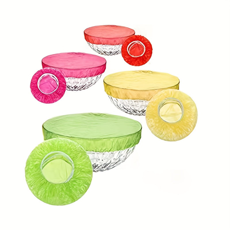 Juego de 24 tapas elásticas para alimentos para frutas, cuencos y tazas