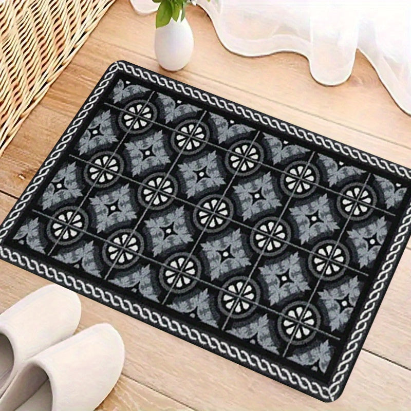 Kitchen Mat 1.1cm Thick Non-Slip Stain-Resistant Polyester Durable Rug