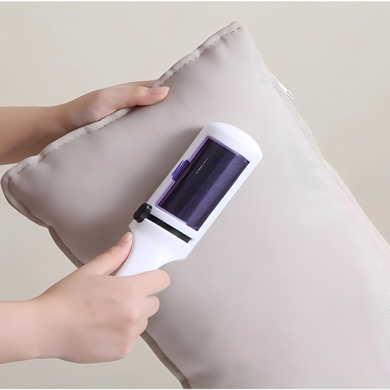 Rodillo manual quitapelusas para mascotas para muebles, ropa, alfombras, reutilizable, sin electricidad