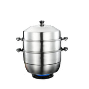 Stainless Steel Multi-Layer Steamer Set with Lid Large Capacity for All Stovetops