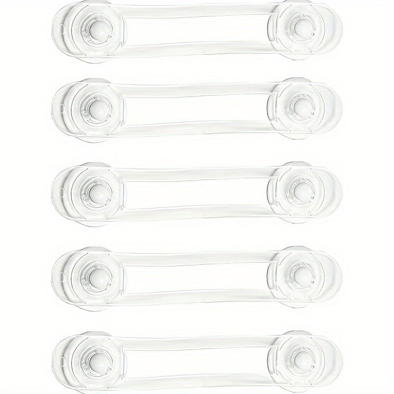 Child Safety Locks Set of 5 Transparent ABS Childproof Drawer Cabinet Fridge Toilet Locks