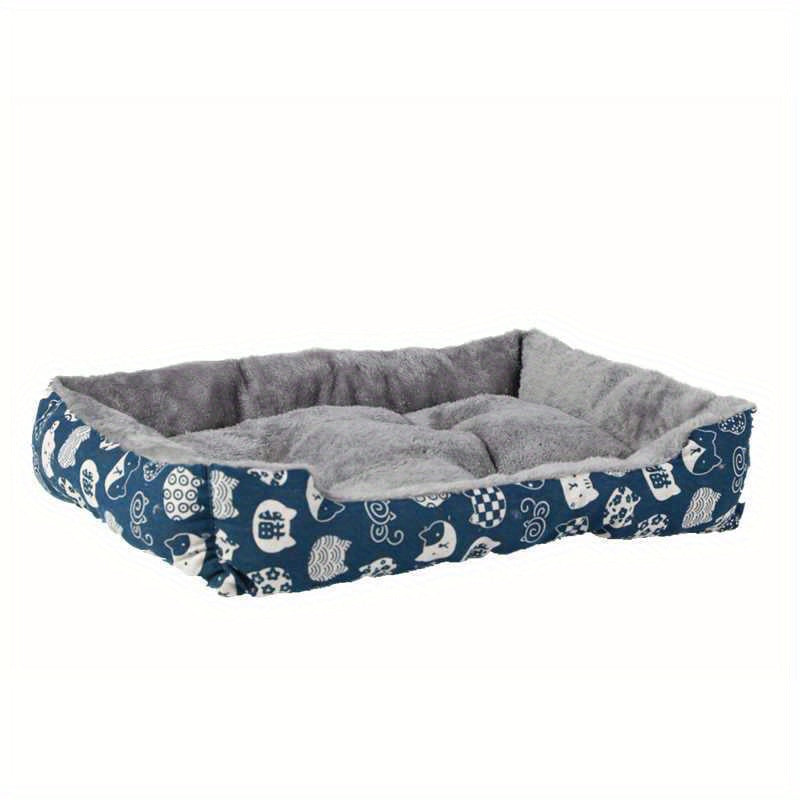 Cartoon Dog and Cat Bed Small Pet Cozy Washable All-Season Comfort
