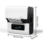 Portable Thermal Label Printer 7.62cm USB Barcode Label Maker for Small Business and Office
