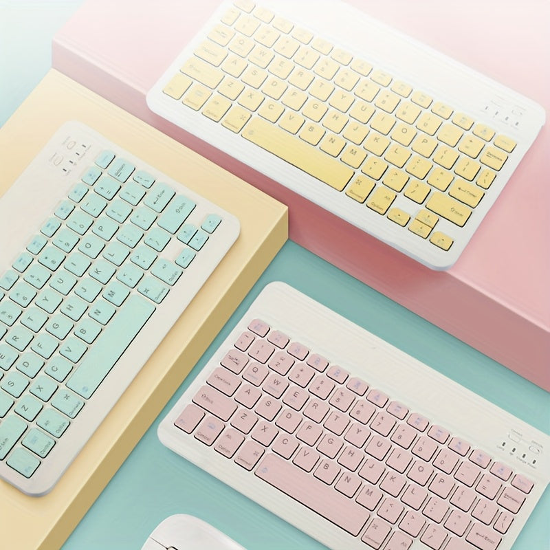 Wireless Ultra-Thin Keyboard and Mouse Set for iPad Tablet and Laptop