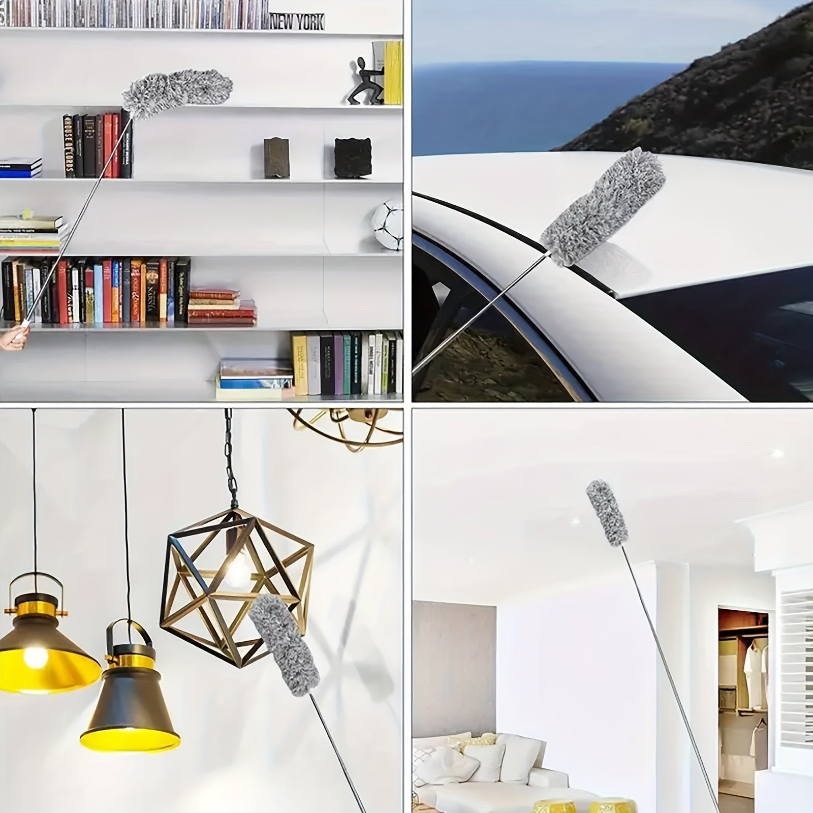 Elektrostatik changyutgichlar to'plami, uzaytirish tayoqli, qayta ishlanadigan changyutgich asboblari