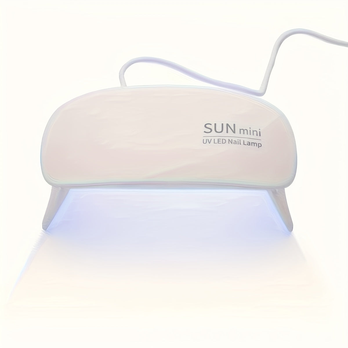 Розовая и белая портативная мини-лампа для ногтей с 6 UV/LED-элементами для гелевого покрытия и сушки