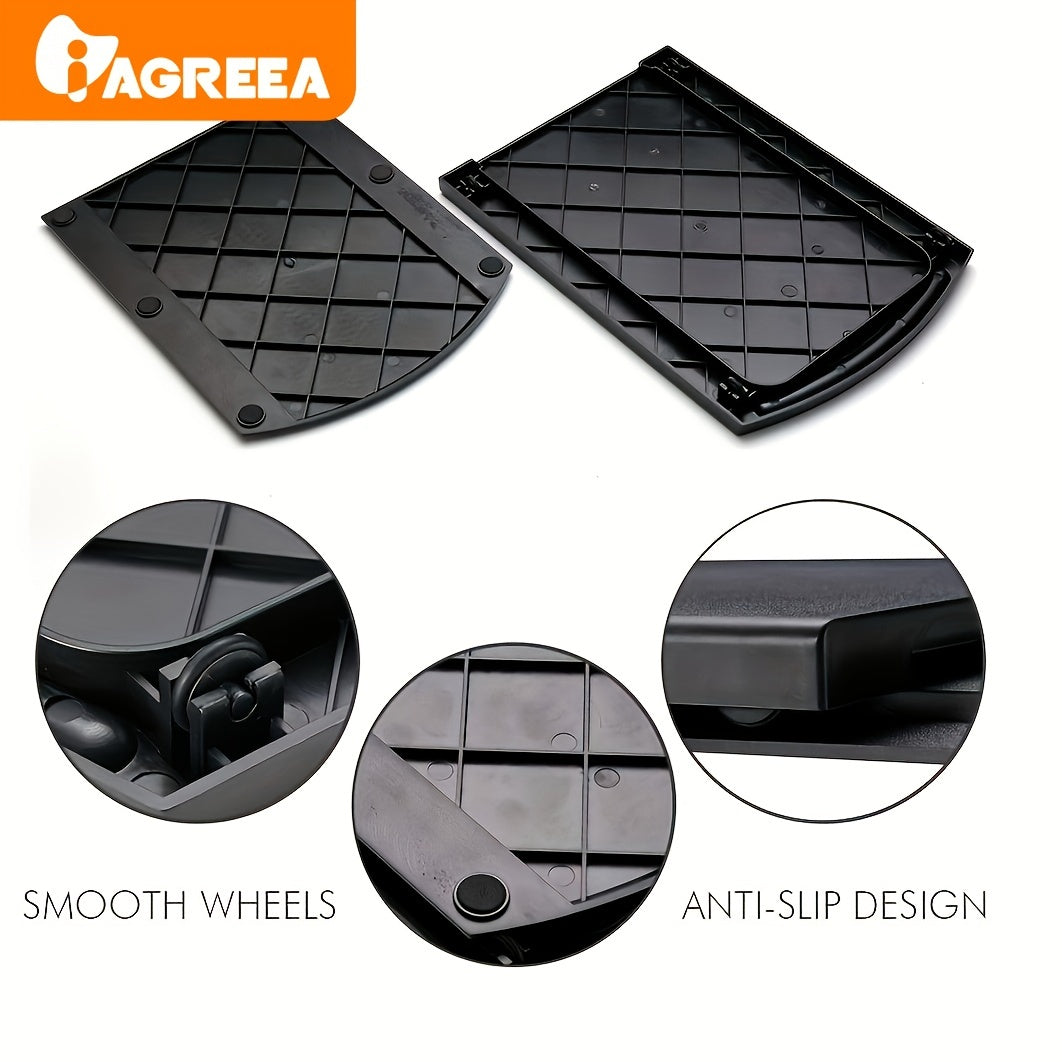 Plastic Non-Slip Coffee Maker Slide Tray with Wheels for Kitchen Appliances