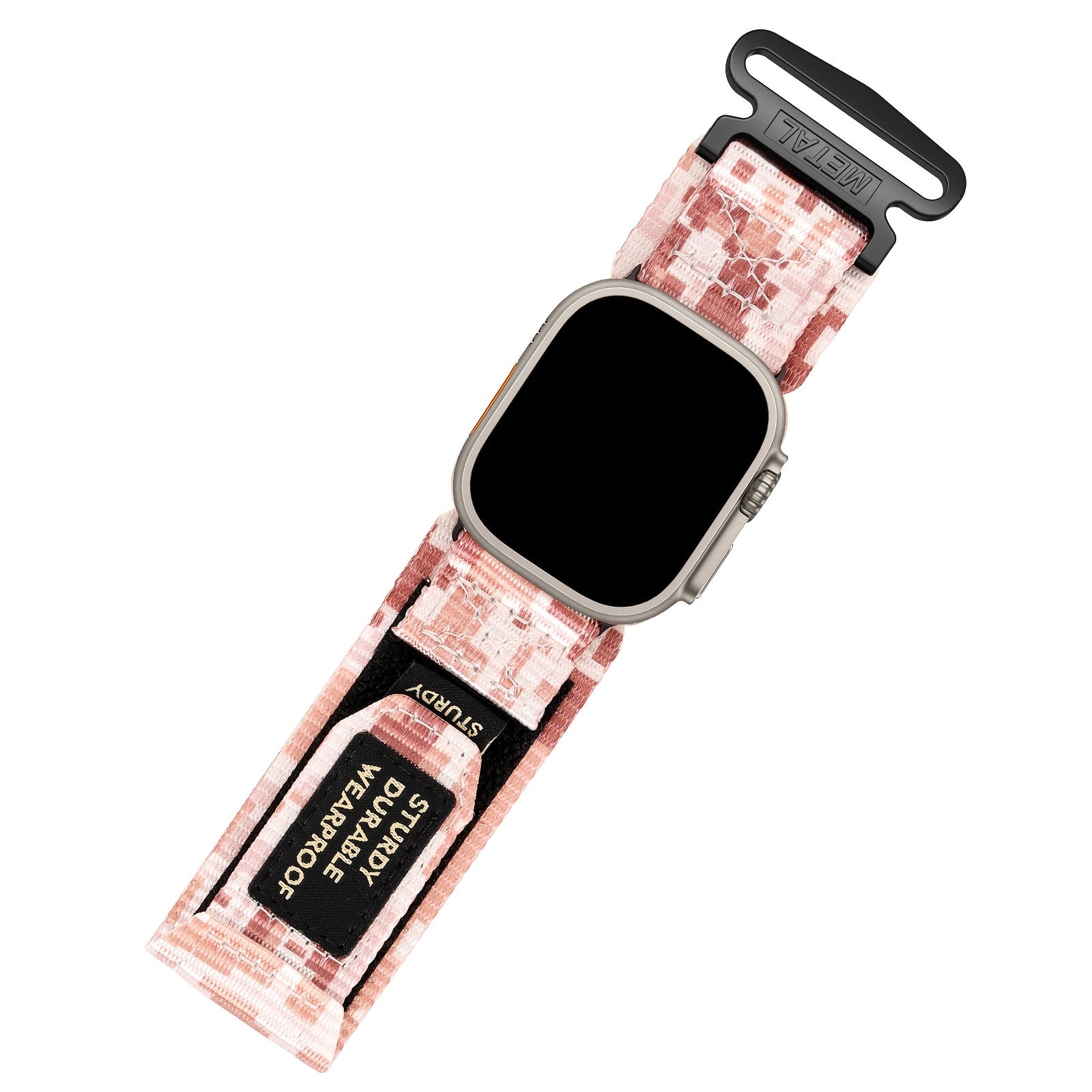 Camouflage Nylon Watch Band for Apple Watch Series 1-10 Ultra and SE Outdoor Sports Hiking