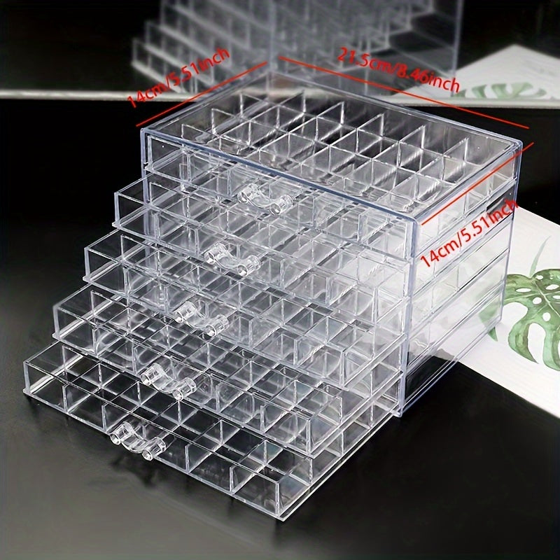 Large Capacity Plastic Jewelry Organizer with 120 Grids for Earrings and Necklaces