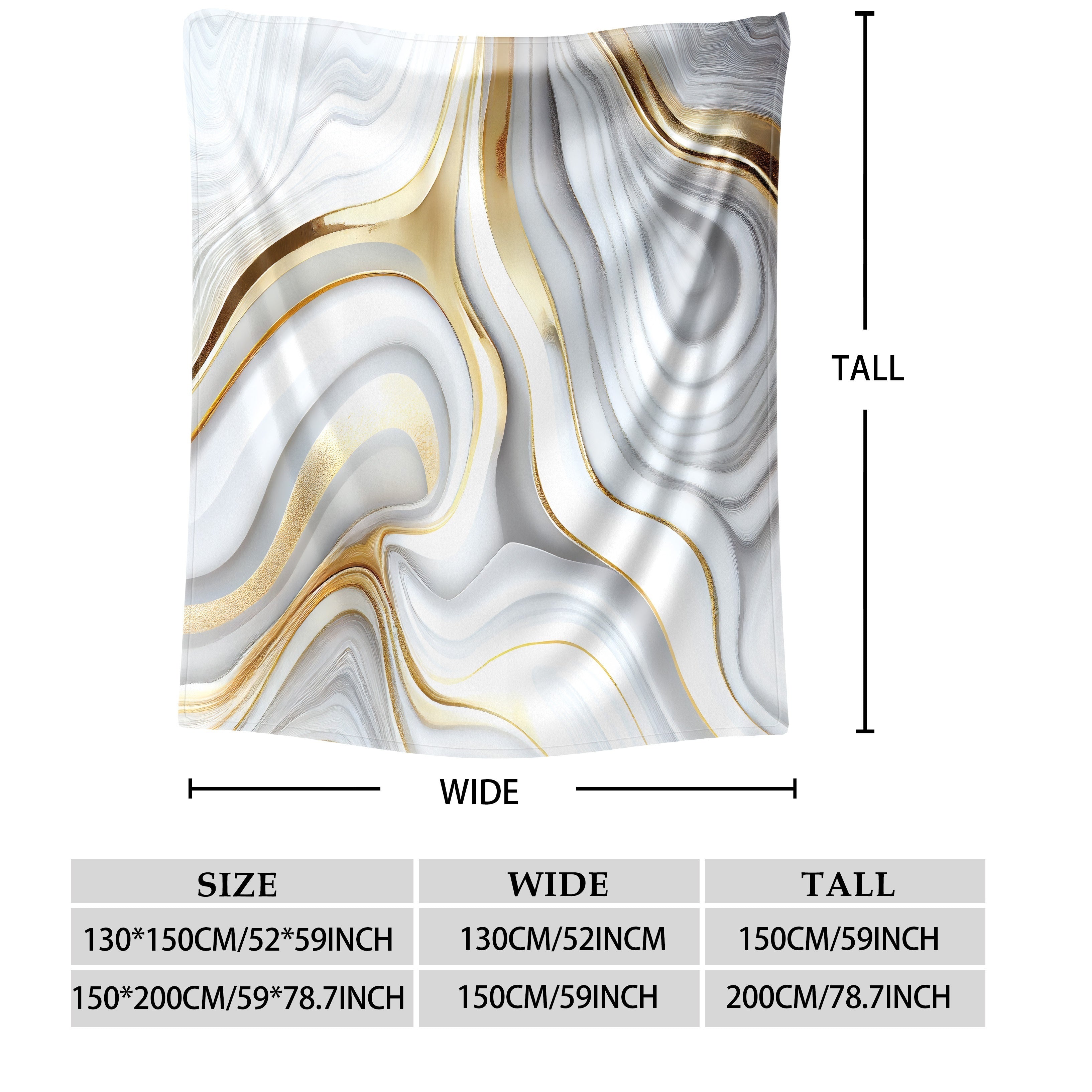 Yumshoq va qulay marmar naqshli ko'rpa, barcha fasllar uchun, sayohat, divan, yotoq, ofis yoki uy bezatish uchun mukammal. Kattalar uchun ajoyib tug'ilgan kun yoki bayram sovg'asi.