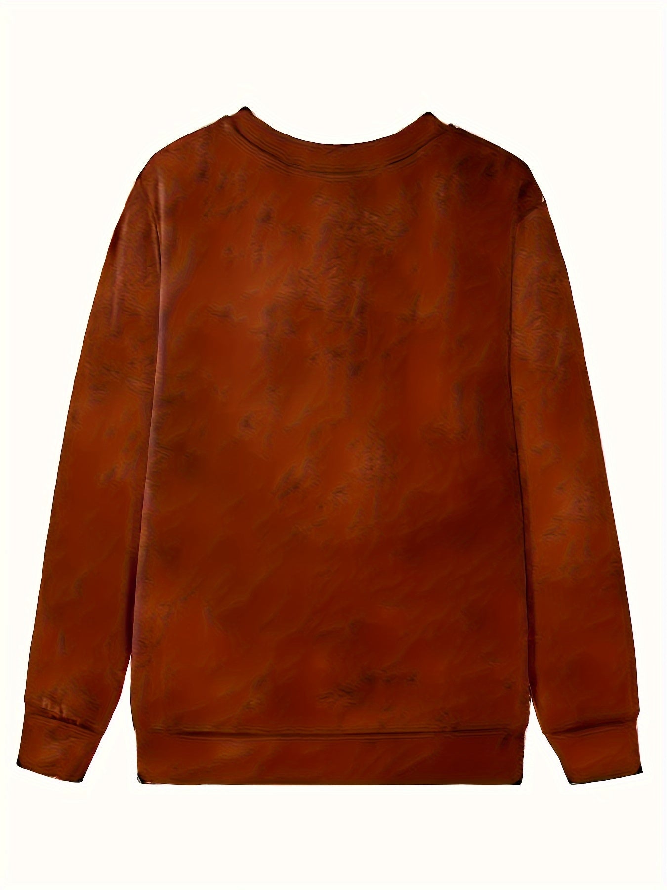 Plus Size Floral Print Sweatshirt Women Long Sleeve Crew Neck Casual Pullover