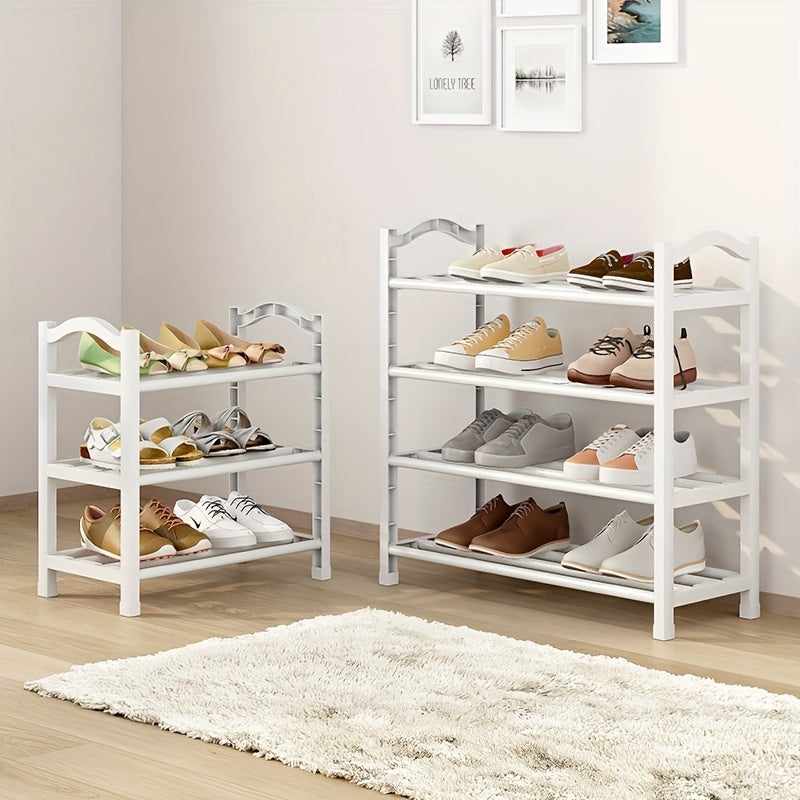 Kompakt 4-qavatli poyabzal tashkilotchisi, kirish joylari va shkaflar uchun yupqa qavatli saqlash