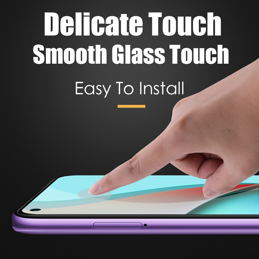 3Pcs Tempered Glass Screen Protectors for Xiaomi Redmi Series HD Clear Shatterproof Easy Install 2.5D Arc Edge