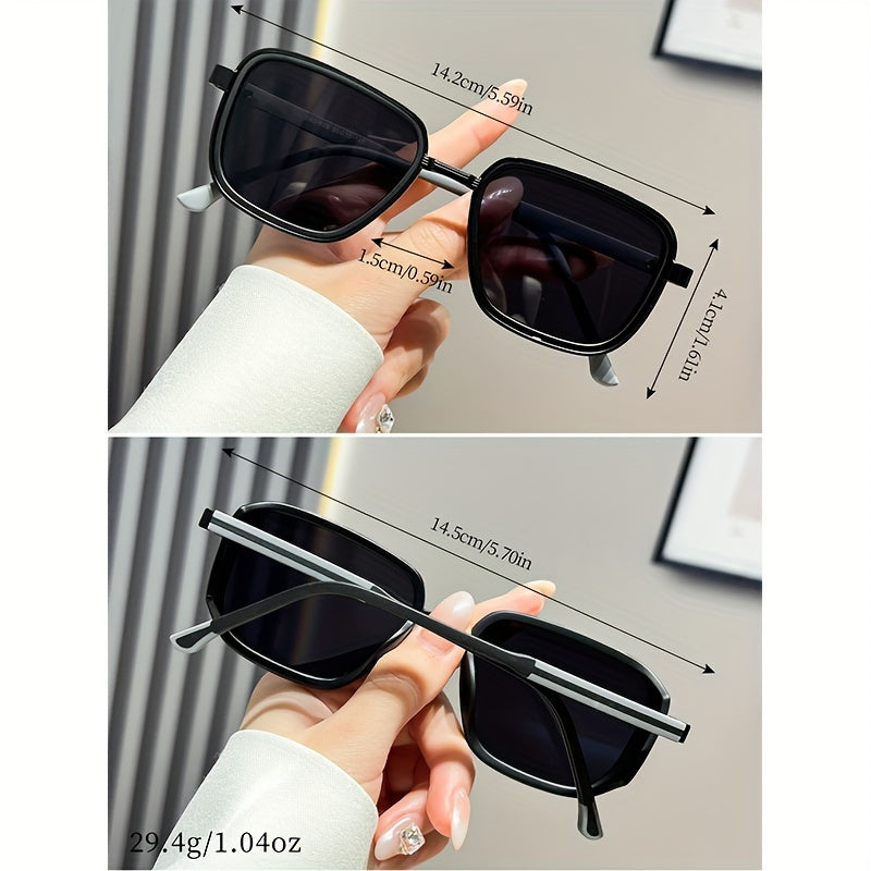 Women's Double-Layered Metal Frame Fashion Glasses with Clear Lenses