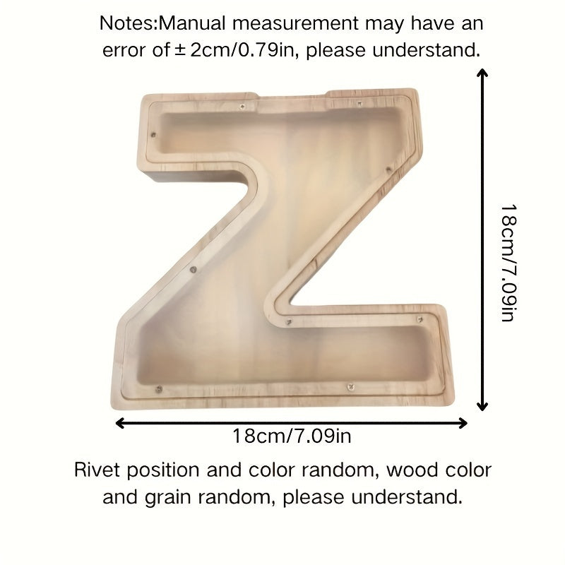 Personalized Wooden Alphabet Letters Set with 26 A-Z Transparent Blocks for Gifts and Home Decor