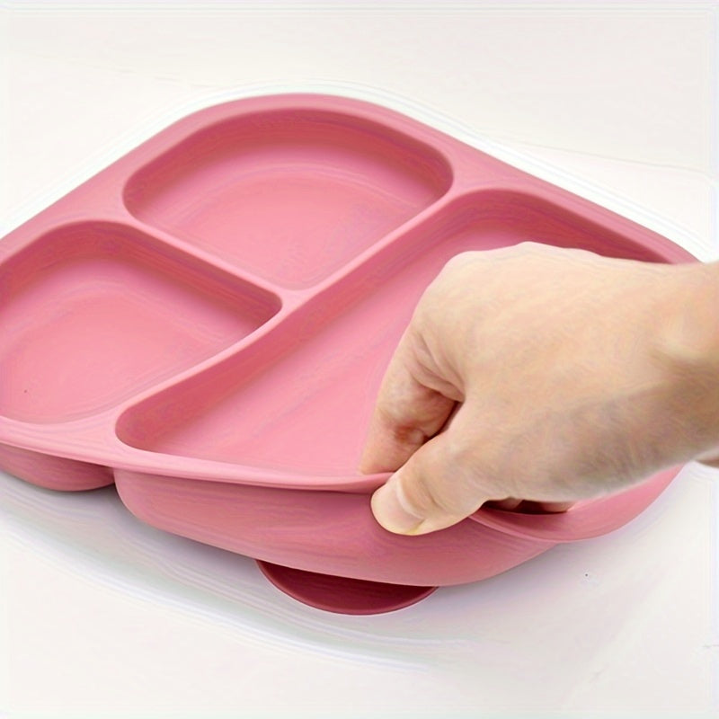 Baby Food Tray Silicone 4-Compartment BPA-Free Non-Slip for Ages 0-3