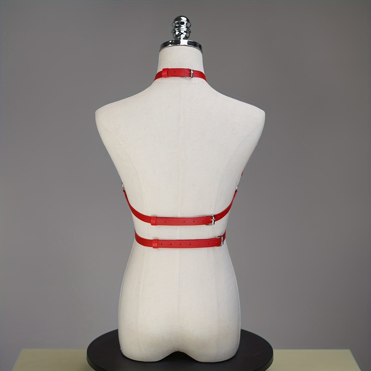 Women's Faux Leather Harness Belt Edgy Punk Style Restraint Accessory