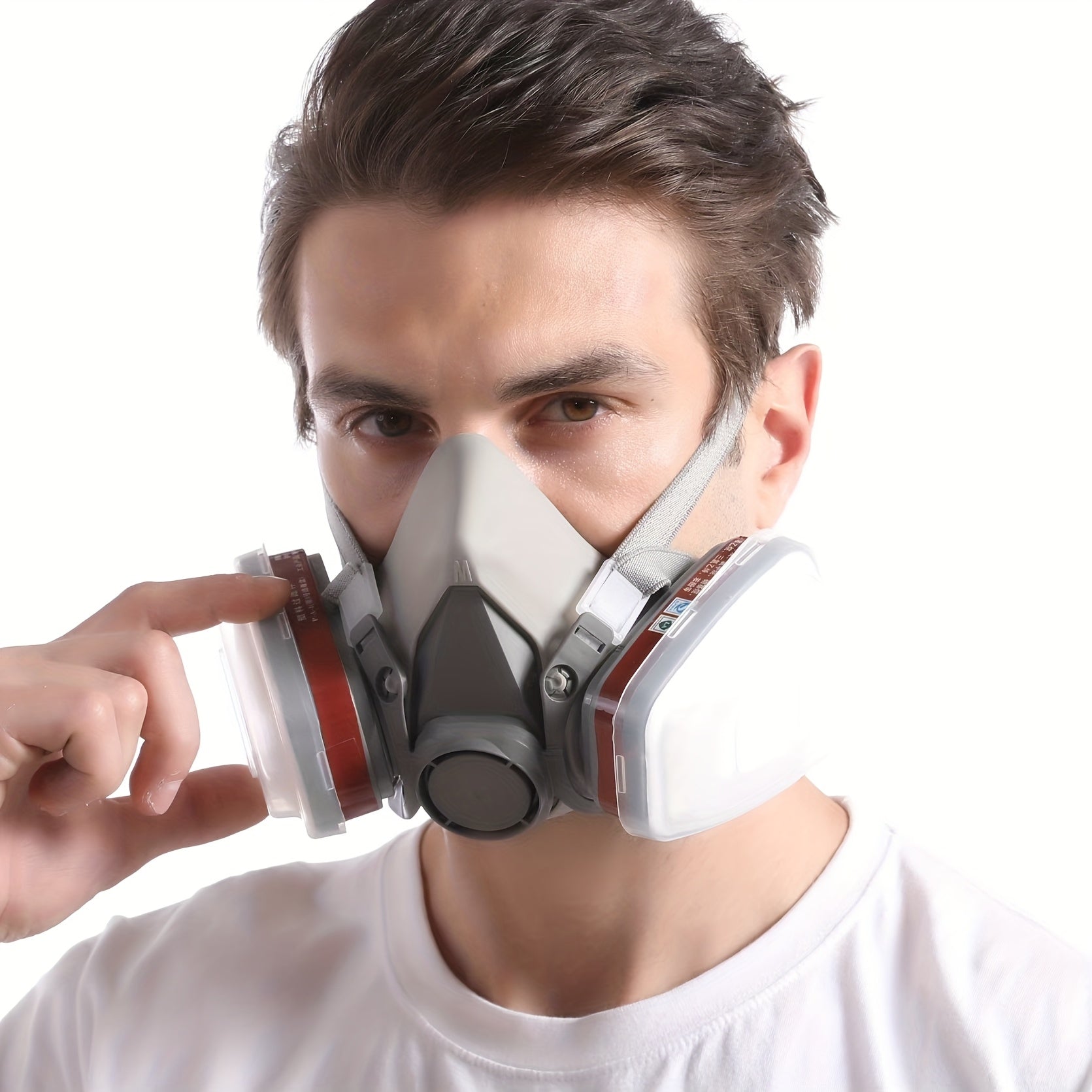 Reusable Chemical-Resistant Half Face Mask Hypoallergenic Plastic Dust Respirator