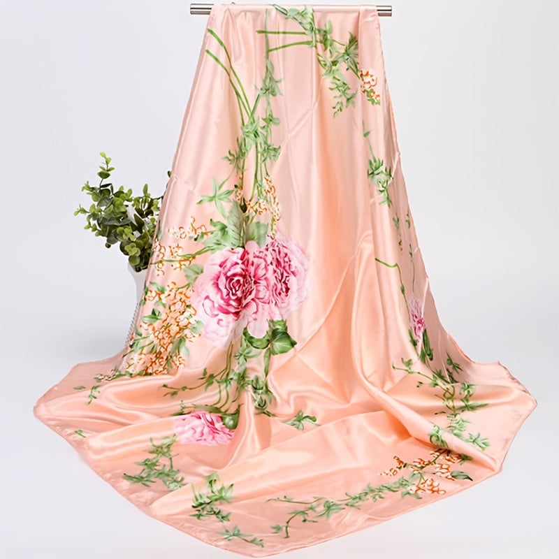 Chal de protector solar transpirable, ligero, de seda sintética, bufanda para cuello para protección solar