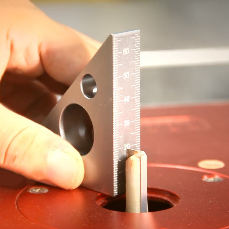 Aluminum Alloy Right Angle Ruler 45/90 Degree Woodworking Measuring Tool Blue