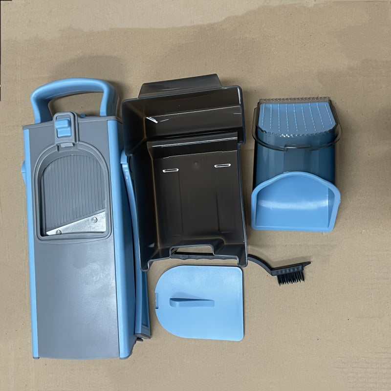 Manual Vegetable Chopper and Slicer with Suction Base, Easy Dicing and Shredding