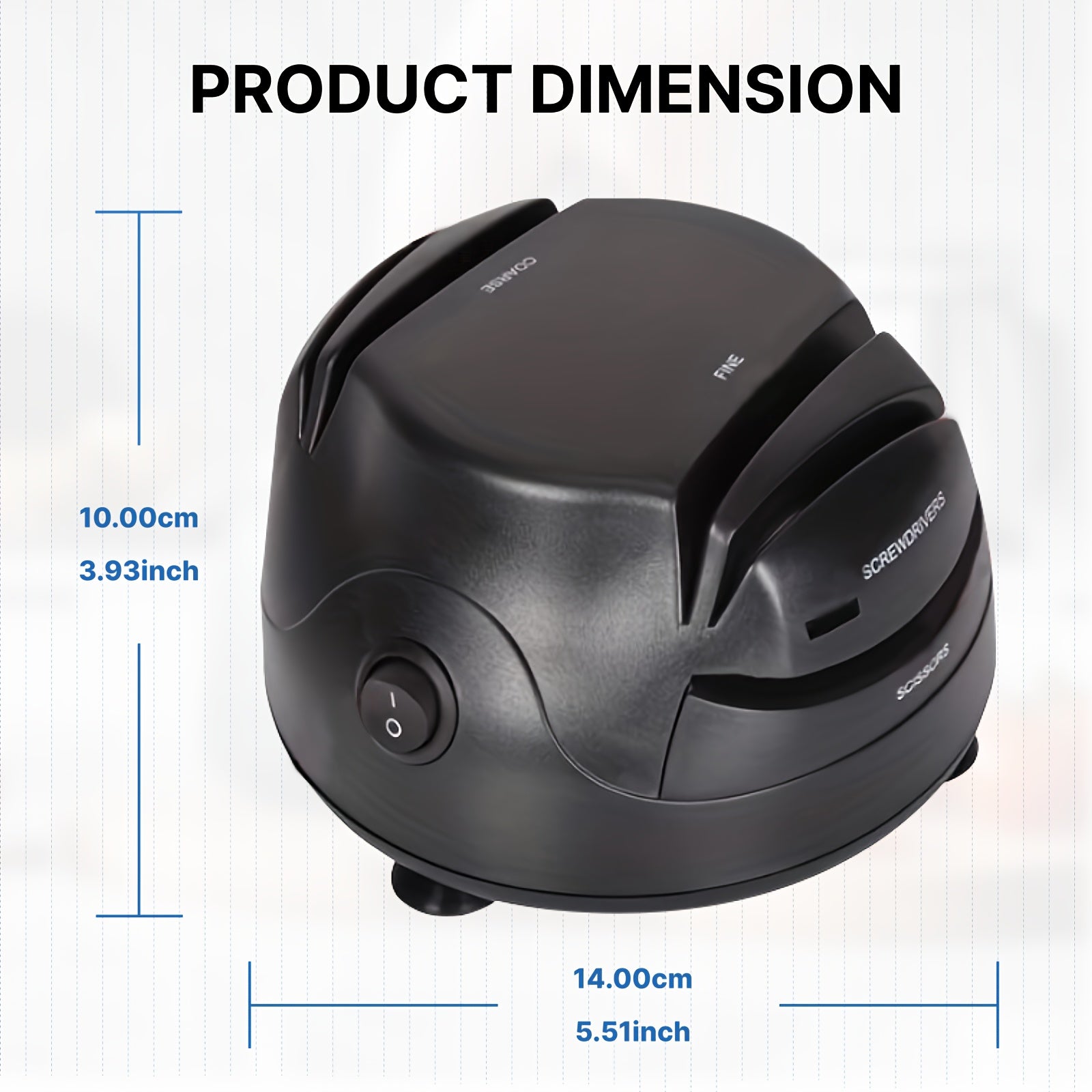 Afilador eléctrico 3 en 1 con cable retráctil para cuchillos de cocina y deportivos