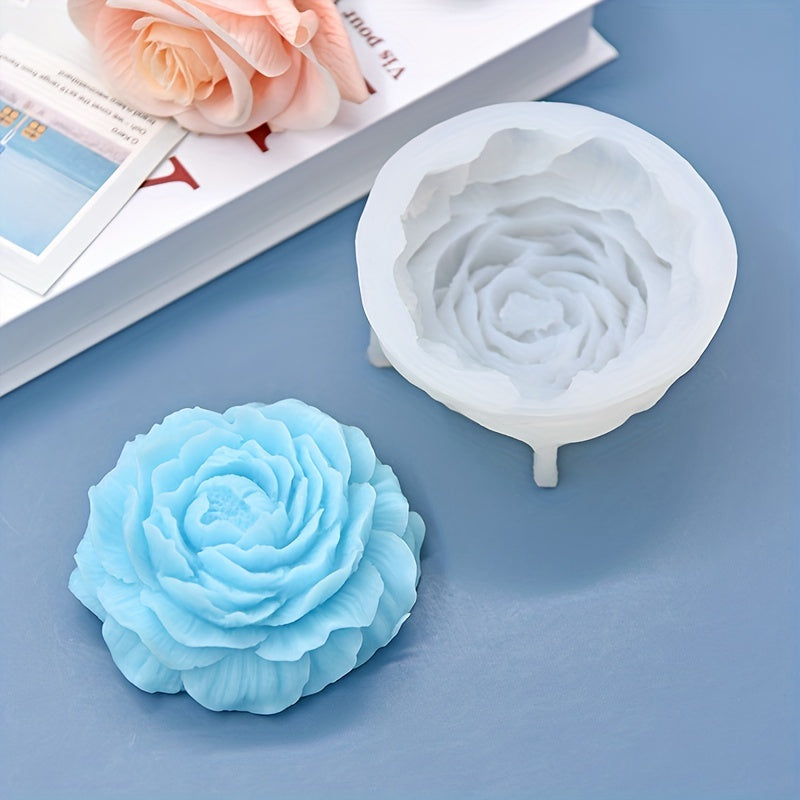 Силиконовая форма в виде цветка пиона для десертов и украшений своими руками - идеально подходит для пудинга, шоколада, конфет, мыла, глины, кубиков льда и тортов - Выпечка и кухонные принадлежности