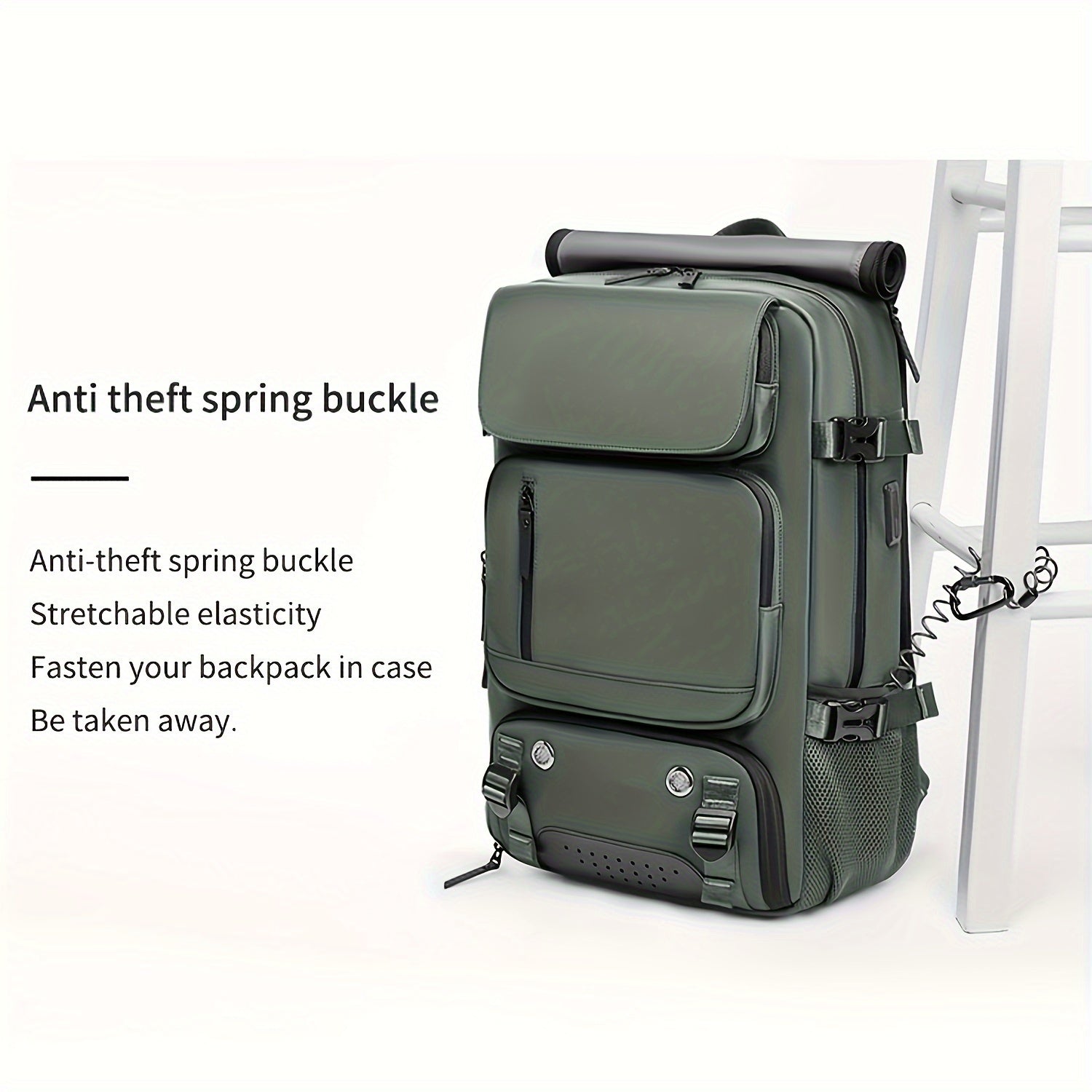 Ko'p funksiyali sayohat ruksak, noutbuk bo'limi, USB porti, katta sig'im, mustahkam naylon material. Qo'lda yuvish mumkin, professional quruq tozalash tavsiya etiladi. Guanchjouda ishlab chiqilgan.