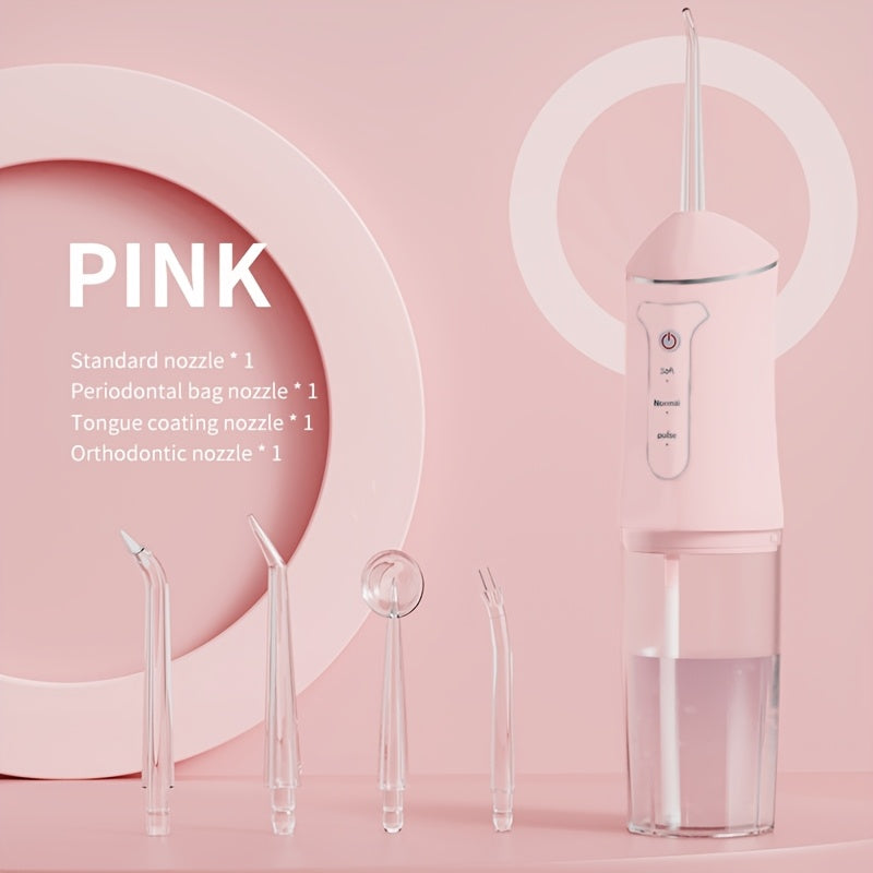 Portable Black USB Rechargeable Water Flosser Electric Oral Irrigator Travel Version