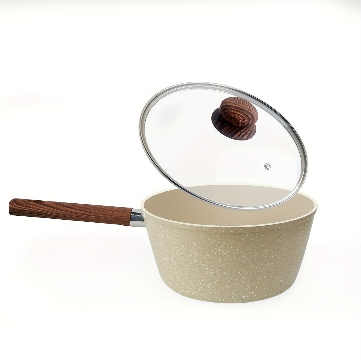 [Bestseller] Универсальная кастрюля для всех типов плит - антипригарная бежевую алюминиевую кастрюлю для супа, идеально подходящую для риса и жарки