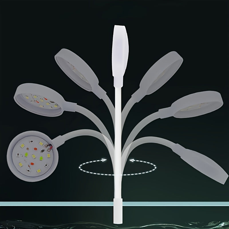 USB Powered Aquarium Light with Full Spectrum Colorful LEDs Clip-On for Fish Tank