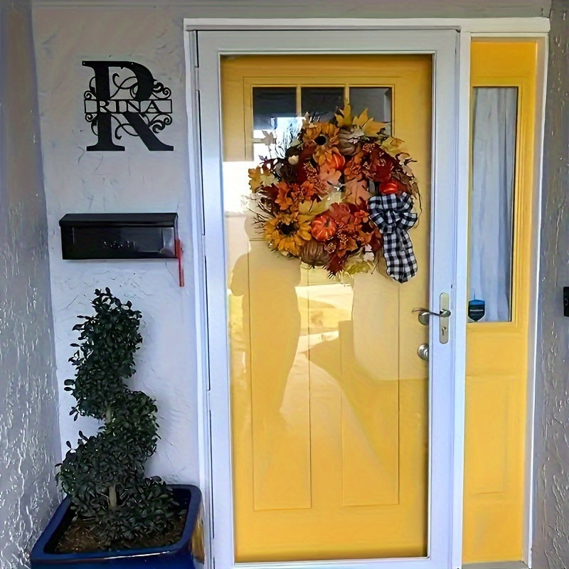 Personalized Metal Family Name Sign Wall Art for Front Entrance or Housewarming Gift