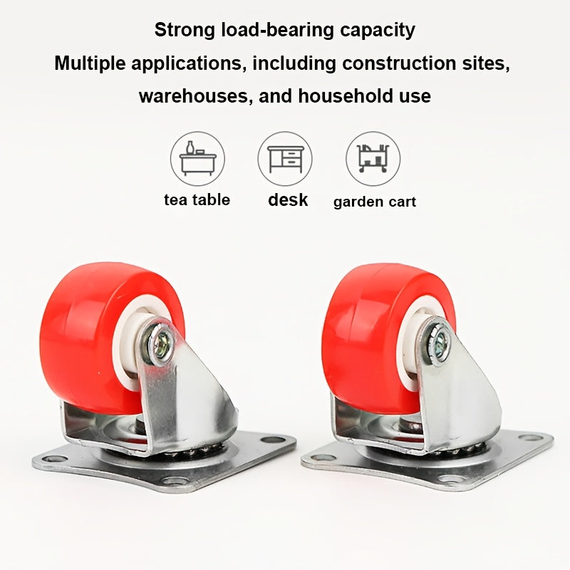 Тяжёлая гальванизированная сталь 1-дюймовые поворотные ролики с тормозами для мебели