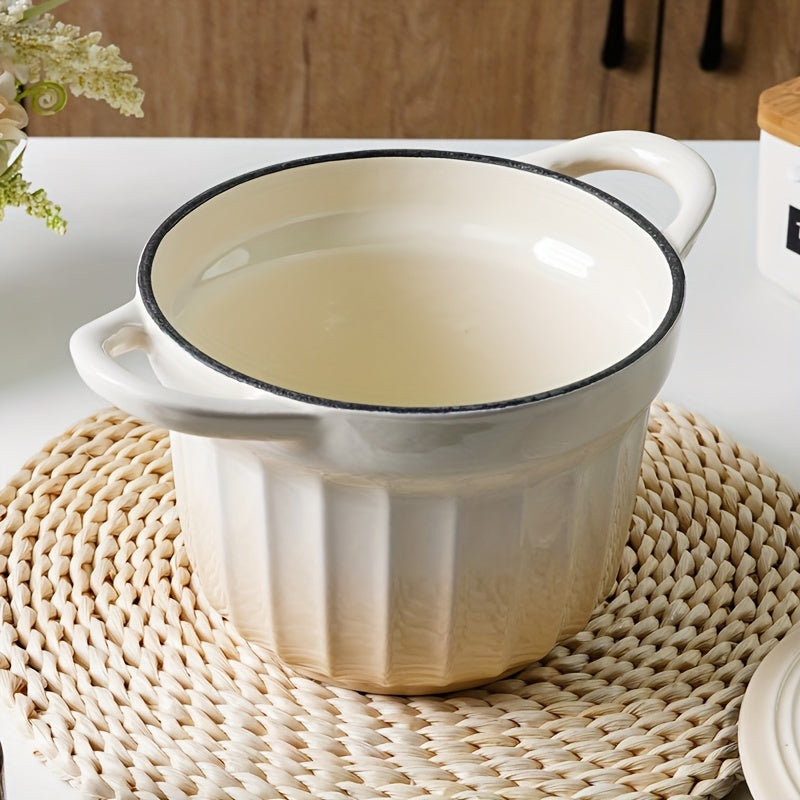 Enamel Cast Iron Soup and Stew Pot 16.5cm Oven Safe Gas and Electric Stove Use