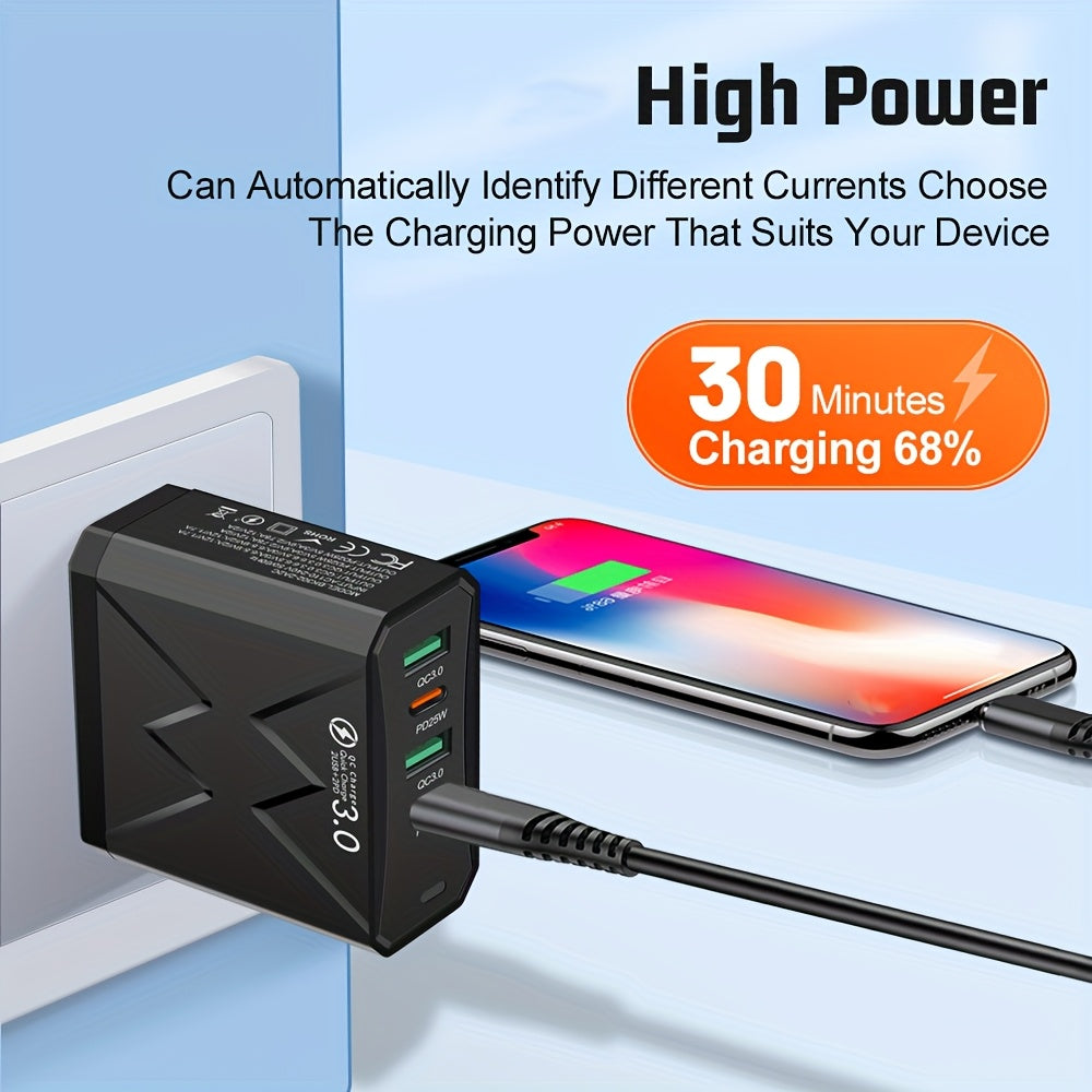 iPhone va Samsung uchun 4 portli 40W tez zaryadlash USB C zaryadlovchi