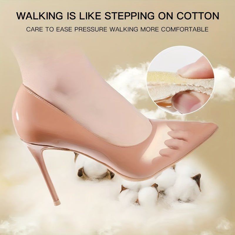 Women's Foam Forefoot Cushions Half-Size Anti-Wear Foot Pads, Comfortable Shoe Inserts