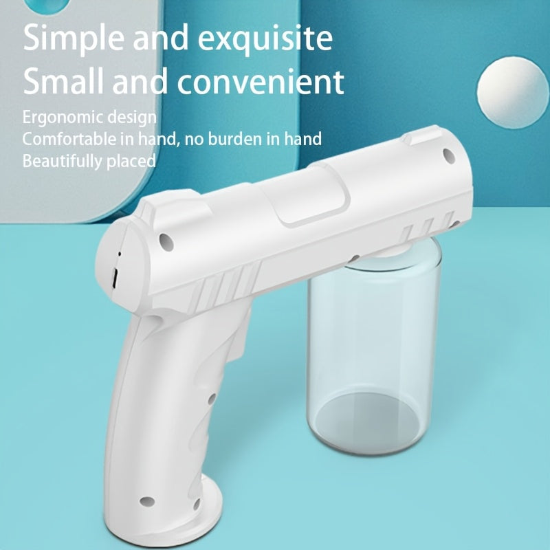 Pistola de pulverización de luz azul recargable para uso doméstico, esterilizador portátil, atomizador con larga duración de batería