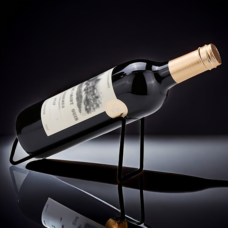 Qora metall sharob racki stol usti uchun stakanga mo'ljallangan oshxona ovqatlanish dekoratsiyasi