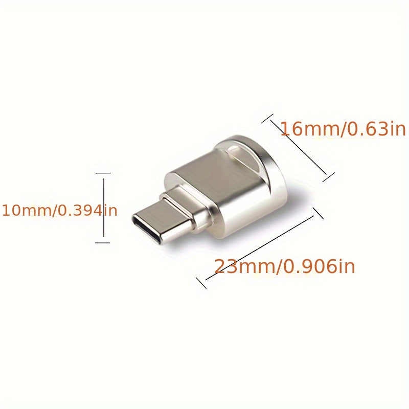 Mini USB C Micro SD Card Reader Clip Type C OTG TF Memory Card Reader for Laptops Tablets Smartphones
